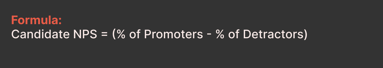 Candidate Net Promoter Score formula