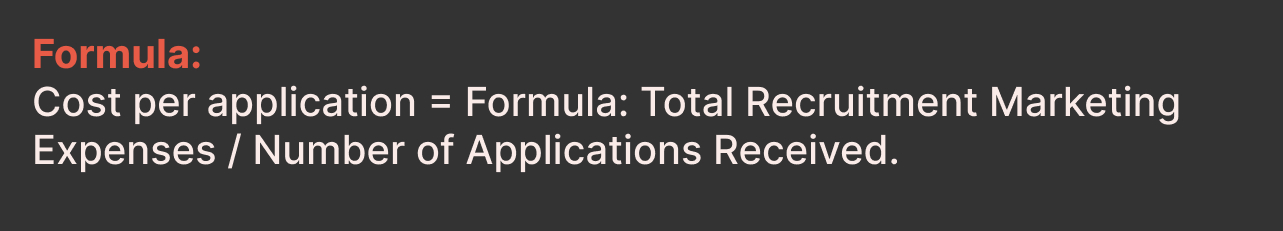 Cost Per Application Rate formula